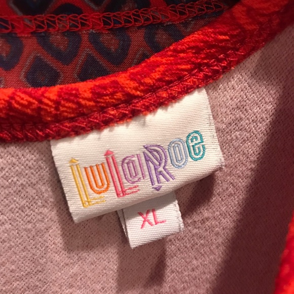 Lularoe Amelia XL Red Dress - Picture 3 of 4